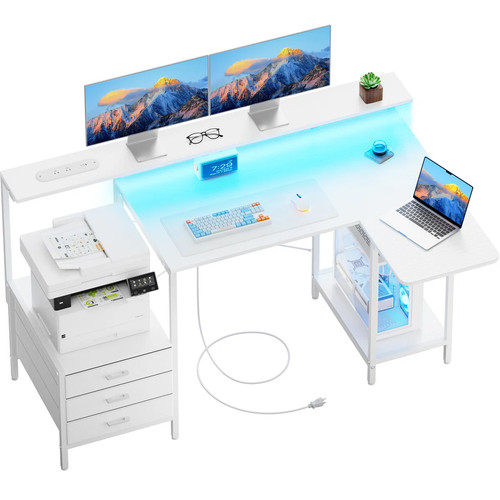 Scrivania per computer bianca