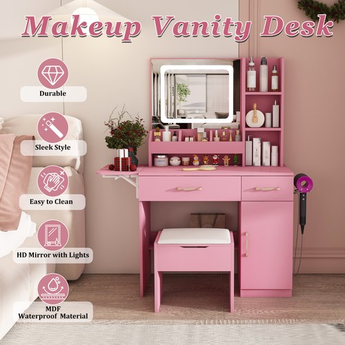 Scrivania vanity con luci - vanity,