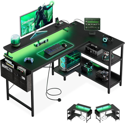 Scrivania gaming forma l - gaming, di
